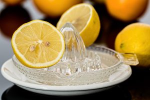 Lemon and squeezer.
