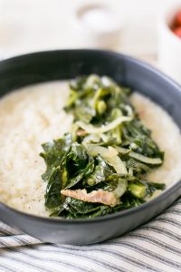 Grits and greens.