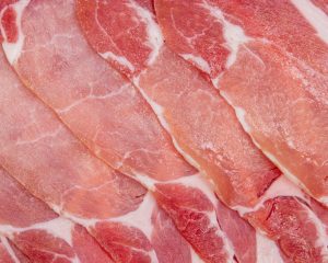 Raw bacon.